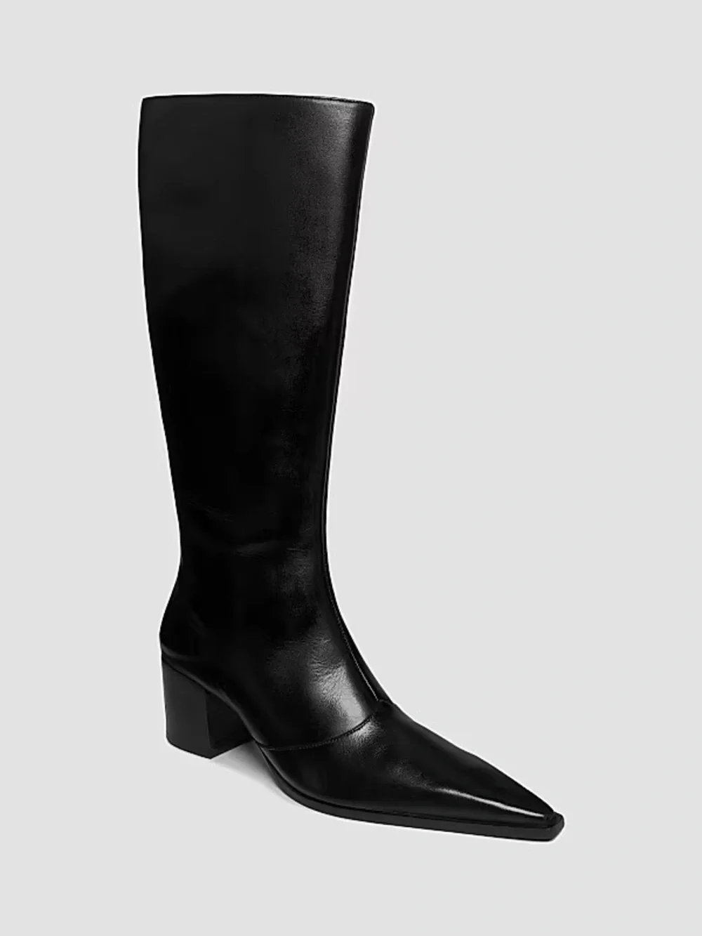 Schultz Raffaela 55MM Leather Knee-High Boots Size 10 B Black NWOB